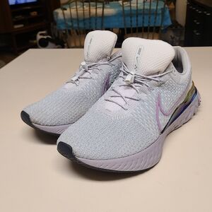 Nike Infinity Run Flyknit 3 metallic running sneakers size 14